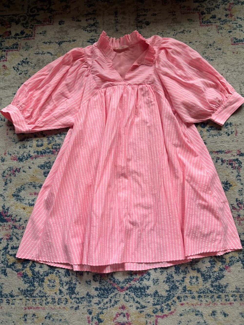 entro Pink Striped Mini Dress
